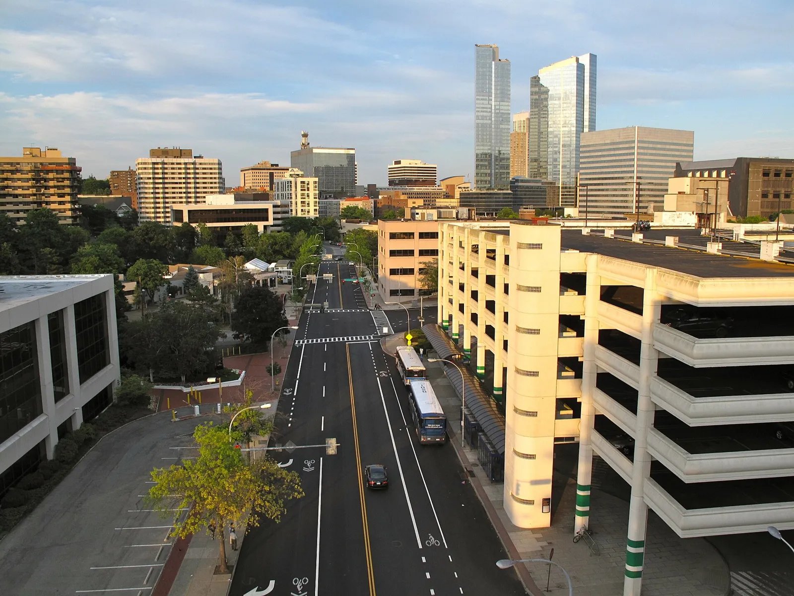Downtown White Plains, seen from the west side of the city